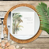 Tropische Palmen Moderne Hochzeit Serviette