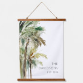 Tropische Palmen Moderne Wandteppich Mit Holzrahmen (Vorderseite)