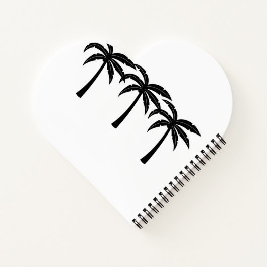 Tropische Palmen Notizblock (Rückseite)