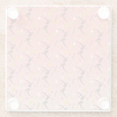 Tropische Palmen Orange Pink Formen Glasuntersetzer (Rückseite)