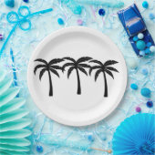 Tropische Palmen Pappteller (Party)