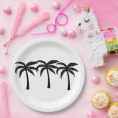 Tropische Palmen Pappteller (Party)