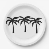 Tropische Palmen Pappteller (Vorderseite)