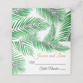 Tropische Palmen Platzkarte (Außenseite Aufgefaltet)