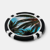 Tropische Palmen Pokerchips (Einzeln)