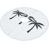 Tropische Palmen Polyester Weihnachtsbaumdecke (Schrägansicht)