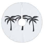 Tropische Palmen Polyester Weihnachtsbaumdecke (Vorderseite)