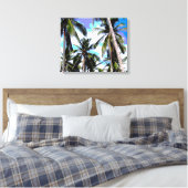 Tropische Palmen - posterisierter Stil Leinwanddruck (Insitu (Schlafzimmer))