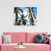 Tropische Palmen - posterisierter Stil Leinwanddruck (Insitu (Wohnzimmer))