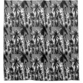 Tropische Palmen. Posterisiertes Design. Duschvorhang (Vorderseite)