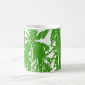 Tropische Palmen. Posterisiertes Leaf-Muster. Kaffeetasse (Mittel)
