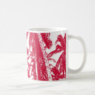 Tropische Palmen. Posterisiertes Leaf-Muster. Kaffeetasse