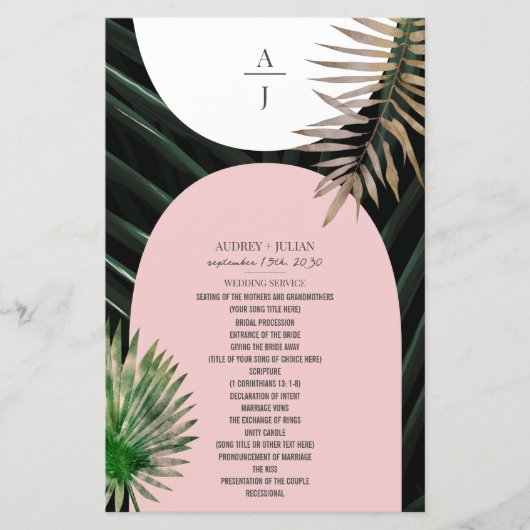 Tropische Palmen Rosa-Arch-Monografie (Vorderseite)