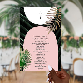 Tropische Palmen Rosa-Arch-Monografie