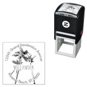 Tropische Palmen Rücksendeadresse Permastempel (Beispiel)