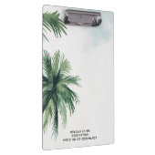 Tropische Palmen Sommerhochzeit-Koordinator Klemmbrett (Rechts)