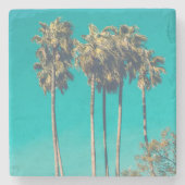 Tropische Palmen Steinuntersetzer (Vorderseite)