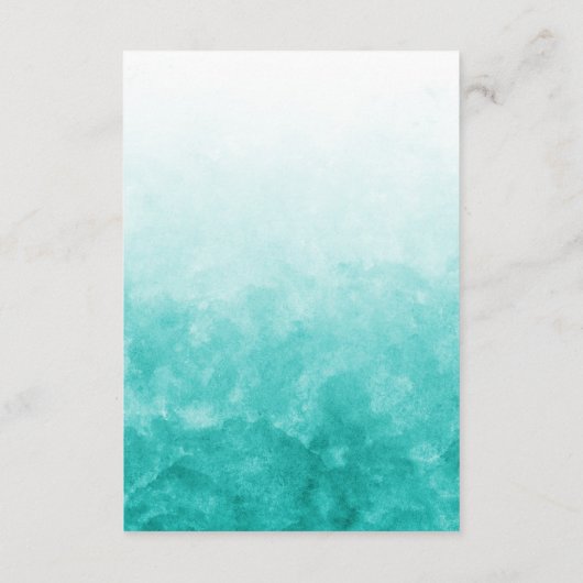 Tropische Palmen Strand Hochzeitskarte Begleitkarte (Rückseite)