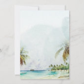 Tropische Palmen Strand-Szene Save the Date Karte (Rückseite)