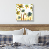 Tropische Palmen | Strandfarben Leinwanddruck (Insitu (Schlafzimmer))