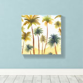 Tropische Palmen | Strandfarben Leinwanddruck (Insitu (Holzboden))