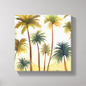 Tropische Palmen | Strandfarben Leinwanddruck (Vorderseite)
