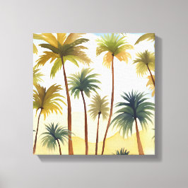 Tropische Palmen | Strandfarben Leinwanddruck