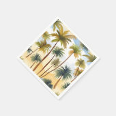 Tropische Palmen | Strandfarben Serviette (Ecke)