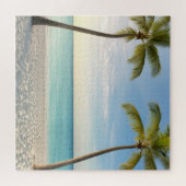 Tropische Palmen Strandparadies Puzzle (Horizontal)