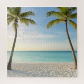 Tropische Palmen Strandparadies Puzzle (Vertikal)