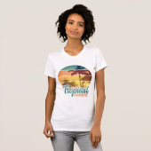 Tropische Palmen T-Shirt (Vorne ganz)