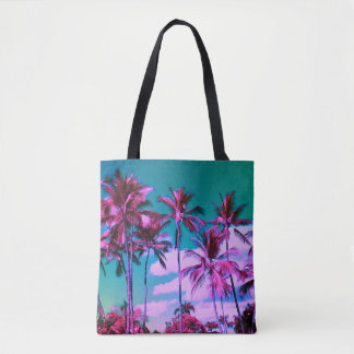 Tropische Palmen-Tragetasche Tasche