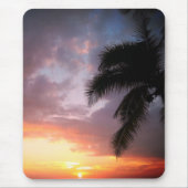 Tropische Palmen träumlicher Sonnenuntergang Mousepad (Vorne)