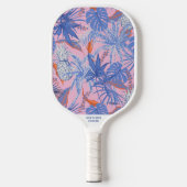 Tropische Palmen und Ananas Individuelle Name Tele Pickleball Schläger (Vorderseite)