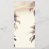 Tropische Palmen und Lichter Cream Dream Menu Menükarte (Rückseite)