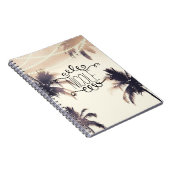 Tropische Palmen und Lichter Creme Notizblock (Rechte Seite)