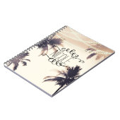 Tropische Palmen und Lichter Creme Notizblock (Linke Seite)