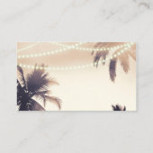 Tropische Palmen und Lichter Creme Traum Sitzplätz Platzkarte (Rückseite)