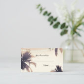 Tropische Palmen und Lichter Creme Traum Sitzplätz Platzkarte (Stehend Vorderseite)