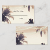 Tropische Palmen und Lichter Creme Traum Sitzplätz Platzkarte (Vorne/Hinten)