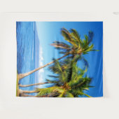 Tropische Palmen und Molokini aus Maui Hawaii Wandteppich (Vorderseite (Horizontal))