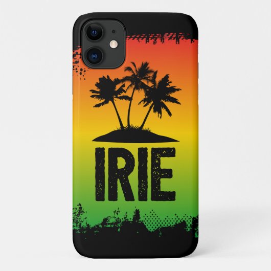 Tropische Palmen und Sunset Jamaican IRIE Rasta Case-Mate iPhone Hülle (Rückseite)