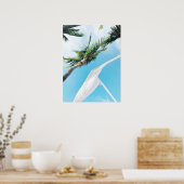 Tropische Palmen unter Blue Sky Fotografie Poster (Küche)