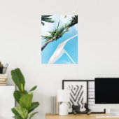 Tropische Palmen unter Blue Sky Fotografie Poster (Heimbüro)