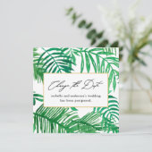 Tropische Palmen verändern das Datum der Hochzeitv (Stehend Vorderseite)