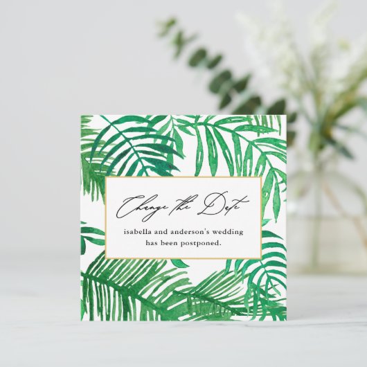 Tropische Palmen verändern das Datum der Hochzeitv (Stehend Vorderseite)