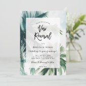 Tropische Palmen versprechen Einladung zur Erneuer (Stehend Vorderseite)