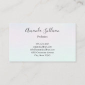 Tropische Palmen Visitenkarte (Rückseite)