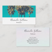 Tropische Palmen Visitenkarte (Vorne/Hinten)