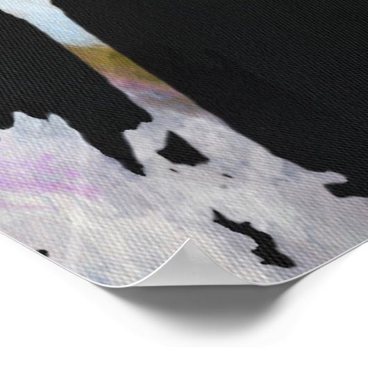 Tropische Palmen Wasserfarbe Silhou Poster (Ecke)